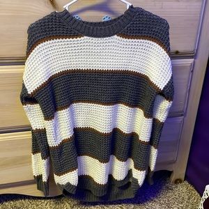 stripped knitted sweater